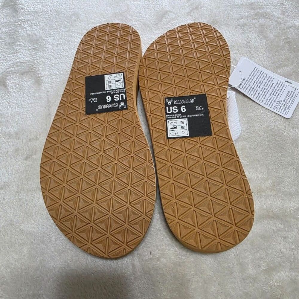 Kuailu Women's Flip Flops Arch Support Size 6 Comfortable Summer Sandals NWT - Picture 4 of 6